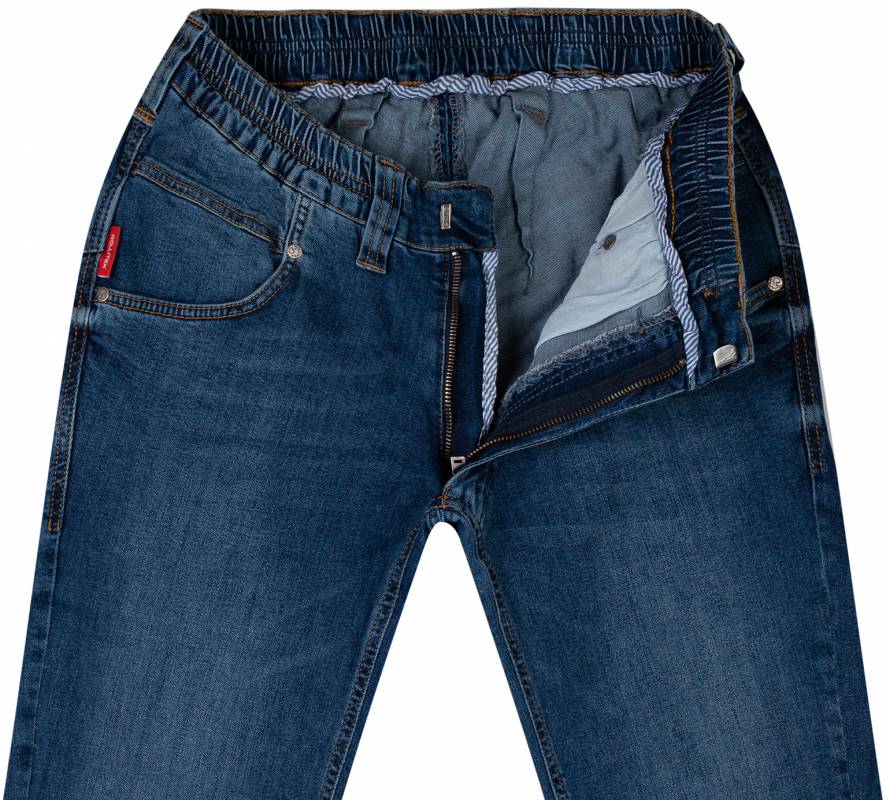 Schlupf Stretch-Jeans Regular Fit 