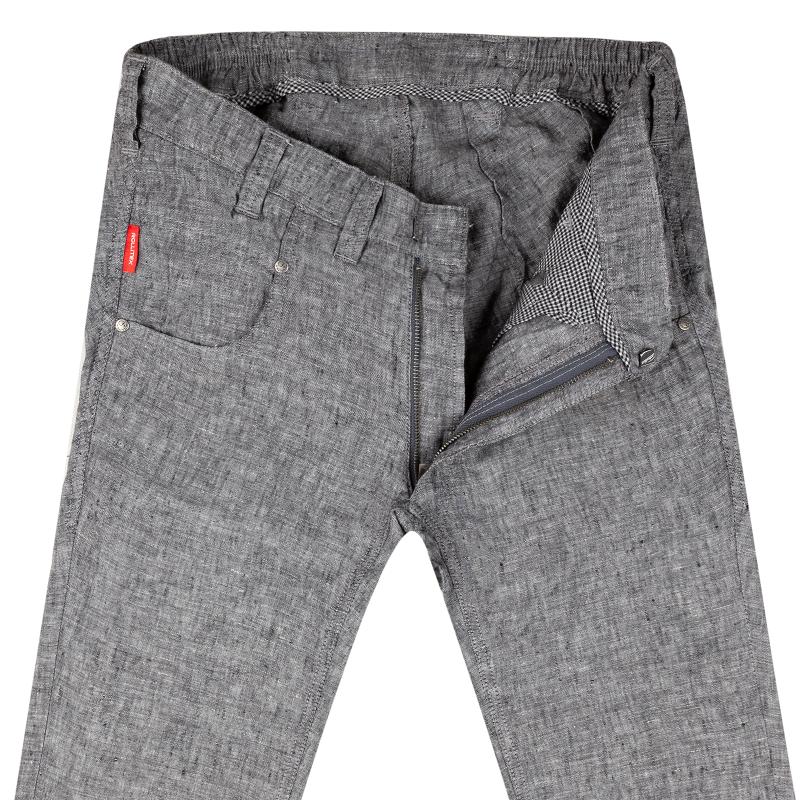 Slim-Fit Hose aus reinem Leinen 48